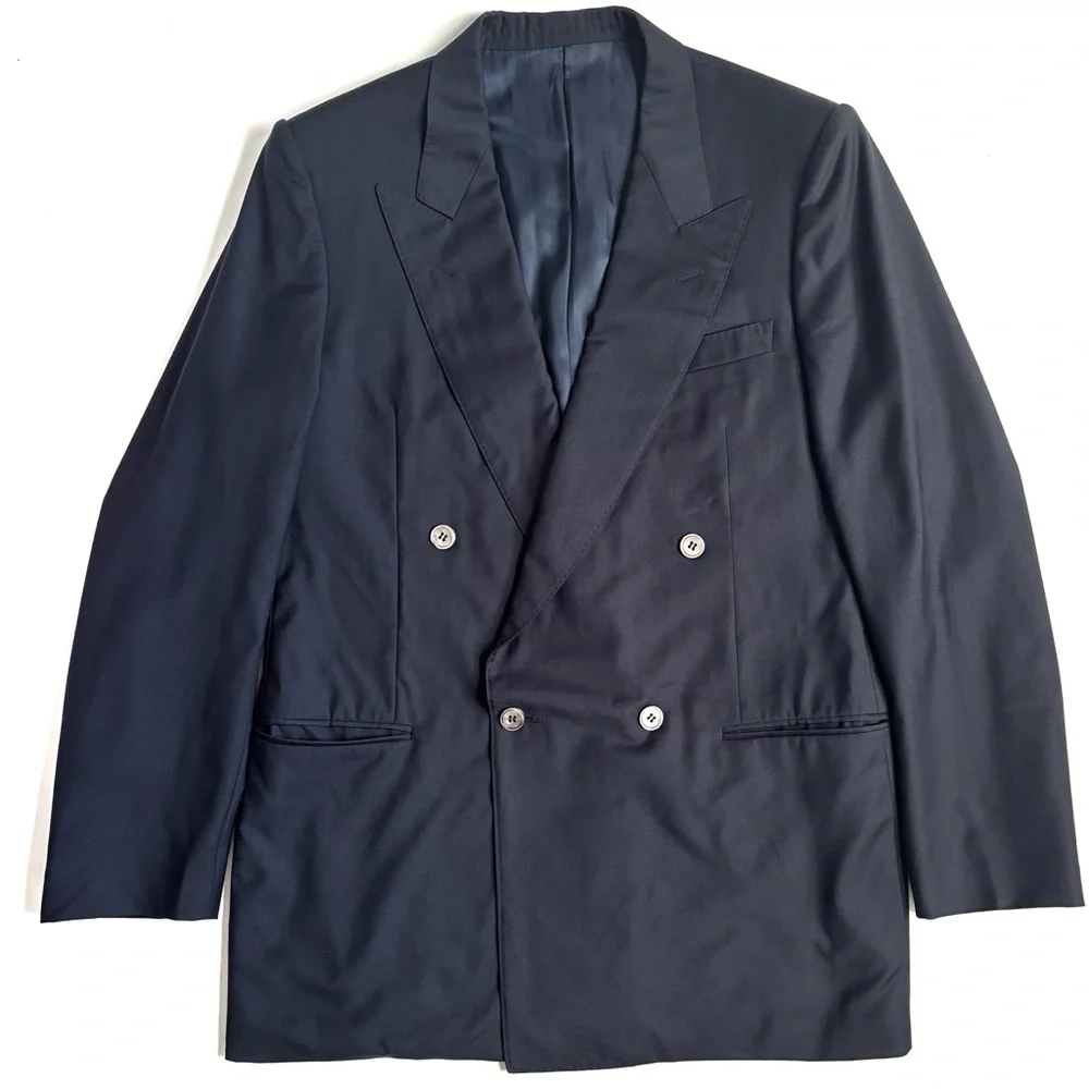 Canali Loro Piana Tyrone Wool Classic Black Men's Blazer Size 50